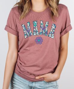 floral mama shirt for mothers day retro mom tee cute flower shirt for women new mom gift spring motherhood apparel hoilf