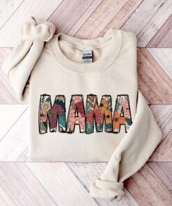 floral mama shirt for mothers day retro mom tee spring flower shirt cute gift for new moms and women octog