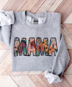 floral mama shirt for mothers day retro mom tee spring flower shirt cute gift for new moms and women tj42h