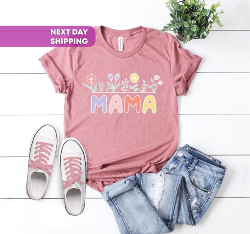 floral mama shirt for mothers day wildflower mom tee best mom gift cute floral t shirt for moms and flower lovers 4agst scaled