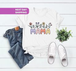 floral mama shirt for mothers day wildflower mom tee best mom gift cute floral t shirt for moms and flower lovers gzoww scaled