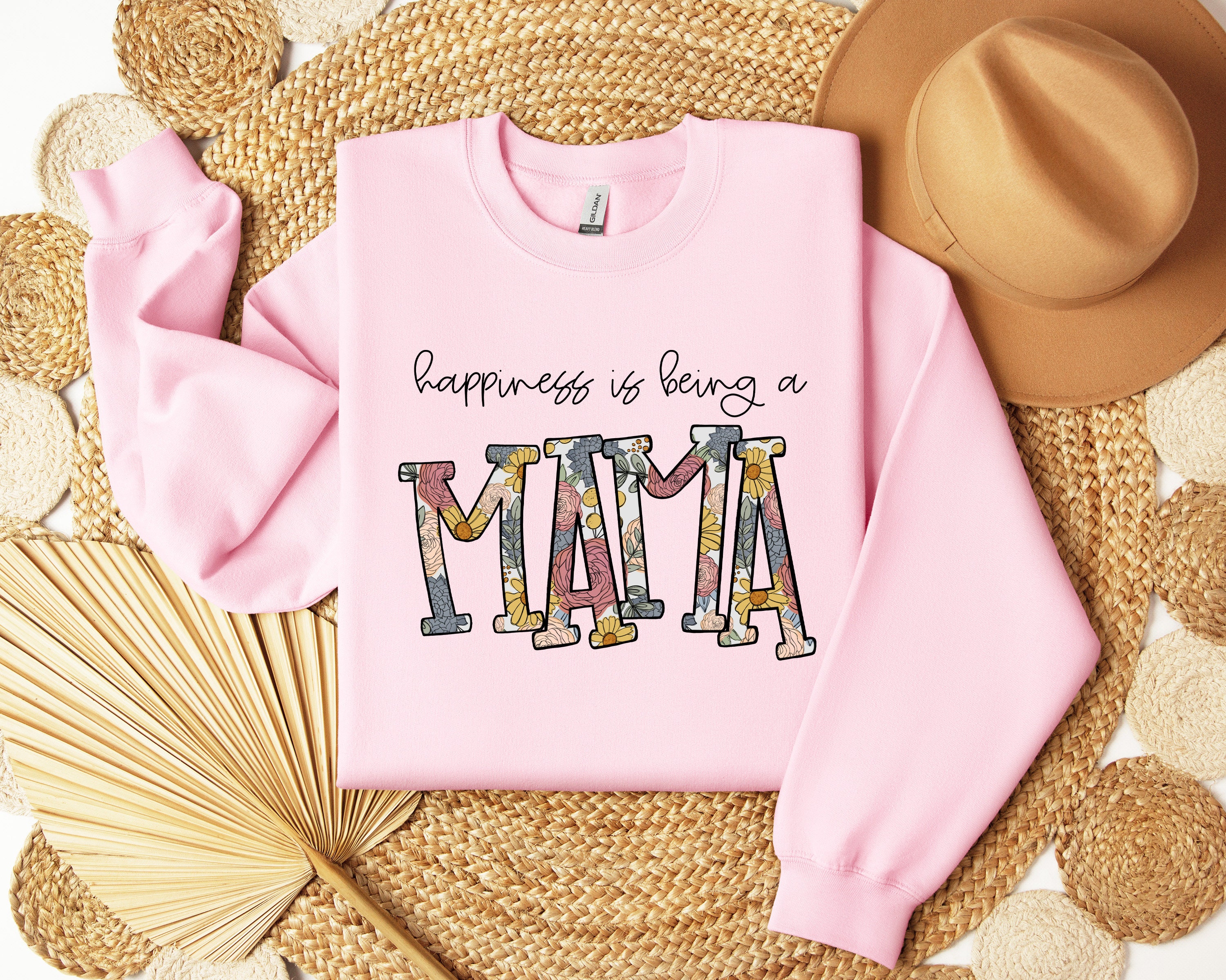 floral mama shirt happiness being a mama sweatshirt retro tee for mothers day and baby shower gifts kpn3s scaled