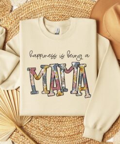 floral mama shirt happiness being a mama sweatshirt retro tee for mothers day and baby shower gifts zenn7