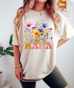 floral mama shirt retro style for mothers day cute new mom t shirt vintage boho design best mom ever gift ppbaz