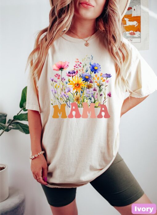 floral mama shirt retro style for mothers day cute new mom t shirt vintage boho design best mom ever gift ppbaz