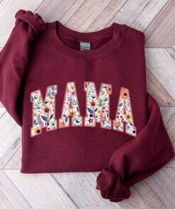 floral mama sweatshirt cute graphic tee for strong women perfect for mothers day gifts and everyday wear gk3vk