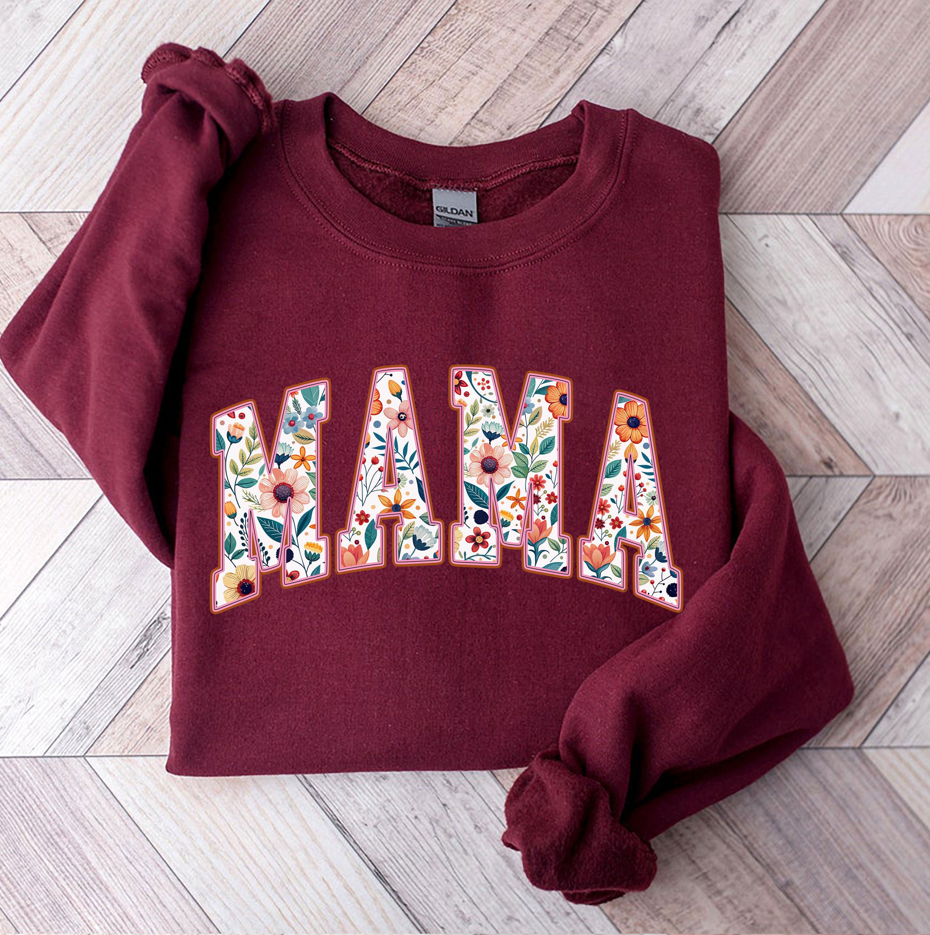 floral mama sweatshirt cute graphic tee for strong women perfect for mothers day gifts and everyday wear gk3vk scaled