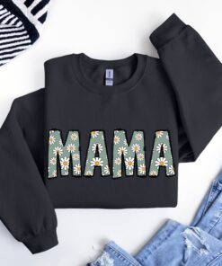 floral mama sweatshirt cute mom shirt for mothers day gift best mom ever personalized gifts for grandma and mommy kmx3p