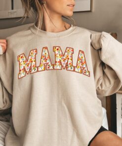 floral mama sweatshirt cute mom shirt for mothers day new mom gift boho flower tee mom life apparel ue0p1