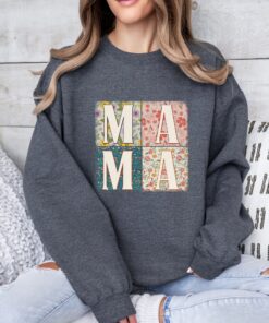 floral mama sweatshirt cute mom shirt for mothers day new mom gift personalized mommy sweater for her 4orxl