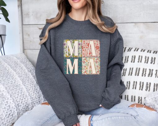 floral mama sweatshirt cute mom shirt for mothers day new mom gift personalized mommy sweater for her