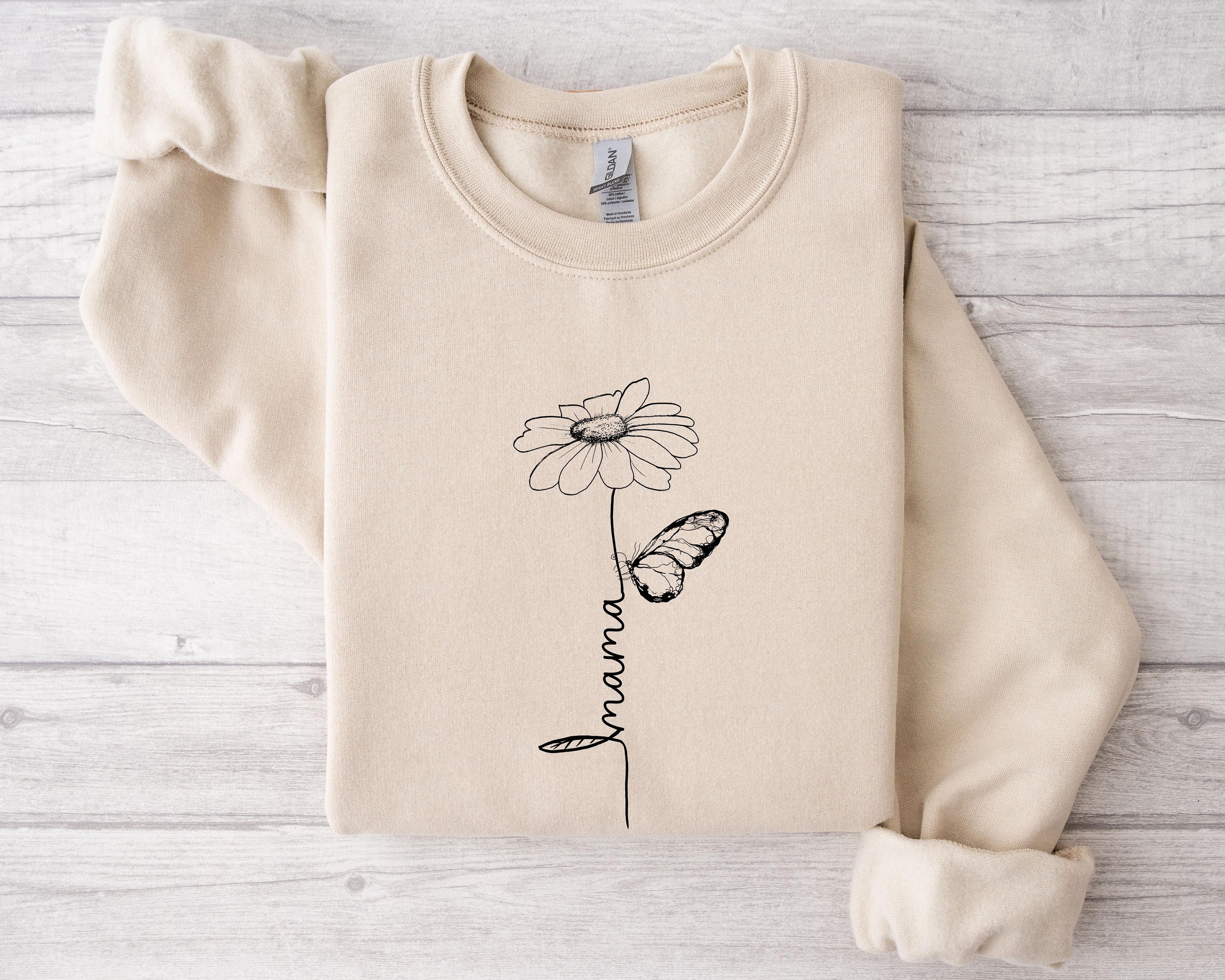 floral mama sweatshirt flower mom t shirt floral mothers day shirt cute gift for new moms birthday wildflower tee mpqld scaled