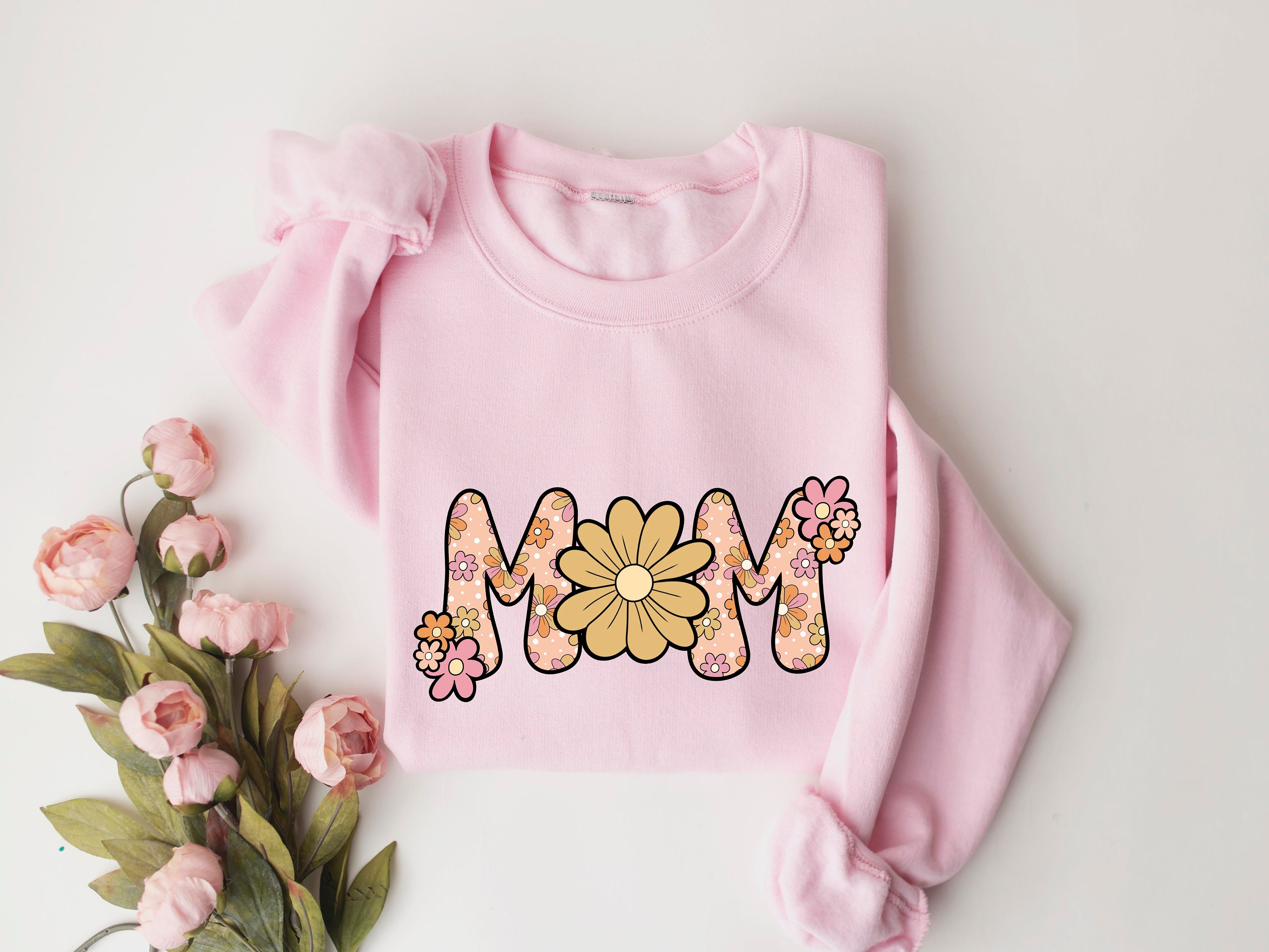 floral mama sweatshirt flower t shirt cute mom life shirt floral mothers day gift for new moms wildflower tee w0j8j scaled