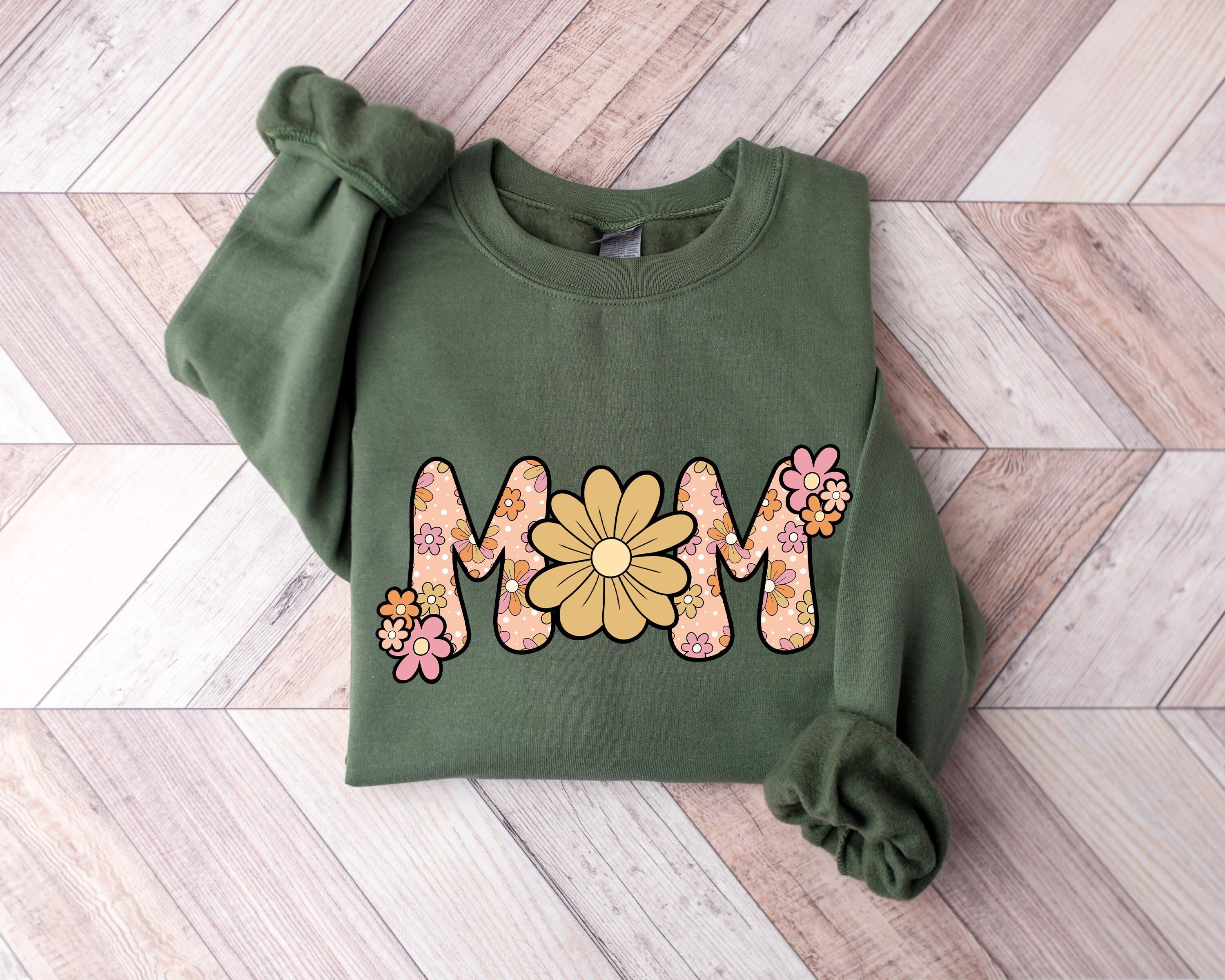 floral mama sweatshirt flower t shirt cute mom life shirt floral mothers day gift for new moms wildflower tee yjtl3 scaled