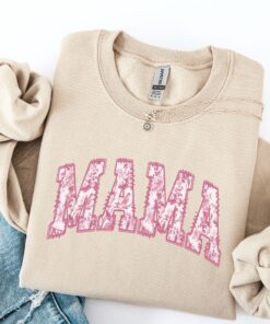 floral mama sweatshirt for first mothers day gift cute pink mama crewneck new mom baby announcement shirt 49z5i