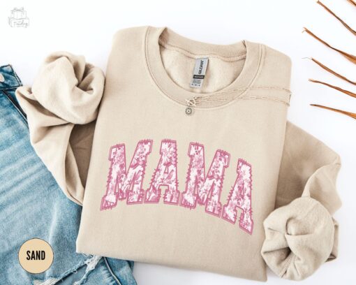floral mama sweatshirt for first mothers day gift cute pink mama crewneck new mom baby announcement shirt 49z5i