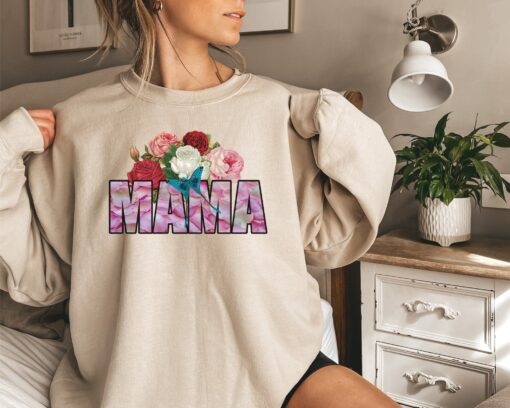 floral mama sweatshirt for mom mothers day gift valentines day shirt cute botanical mom sweatshirt p33il
