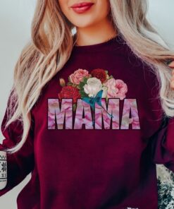 floral mama sweatshirt for mom mothers day gift valentines day shirt cute botanical mom sweatshirt t2mzi