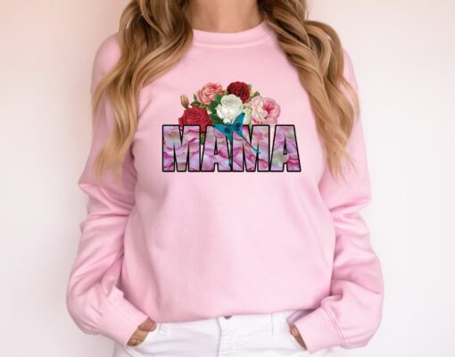 floral mama sweatshirt for moms cute mothers day gift funny mom life sweatshirt valentines day botanical design p7vys