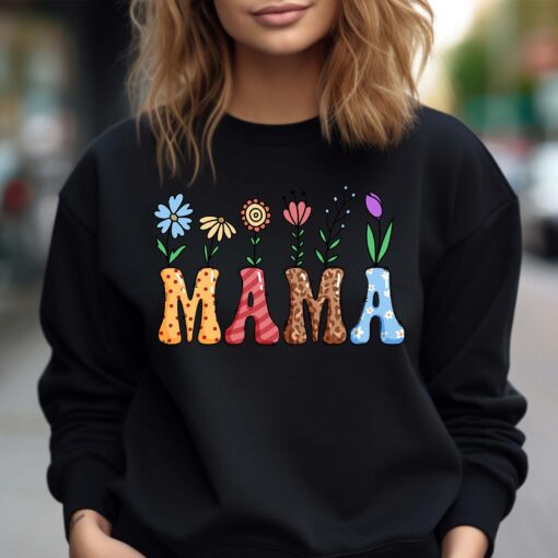 floral mama sweatshirt for nature lovers wildflowers mom shirt ideal for mothers day personalized mom gifts up4ht
