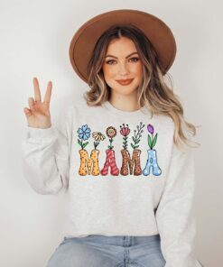 floral mama sweatshirt for nature lovers wildflowers mom shirt ideal for mothers day personalized mom gifts xlcxc