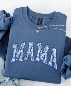 floral mama sweatshirt for new moms first mothers day gift cute blue crewneck shirt baby announcement apparel d9mat