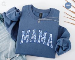 floral mama sweatshirt for new moms first mothers day gift cute crewneck blue mama shirt baby announcement apparel ozeie