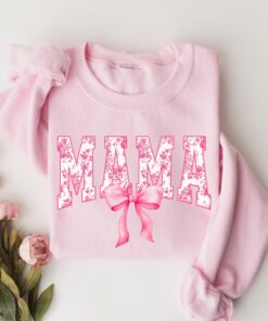 floral mama sweatshirt in pink for mothers day cute mom life crewneck valentines day gift for moms fzlly