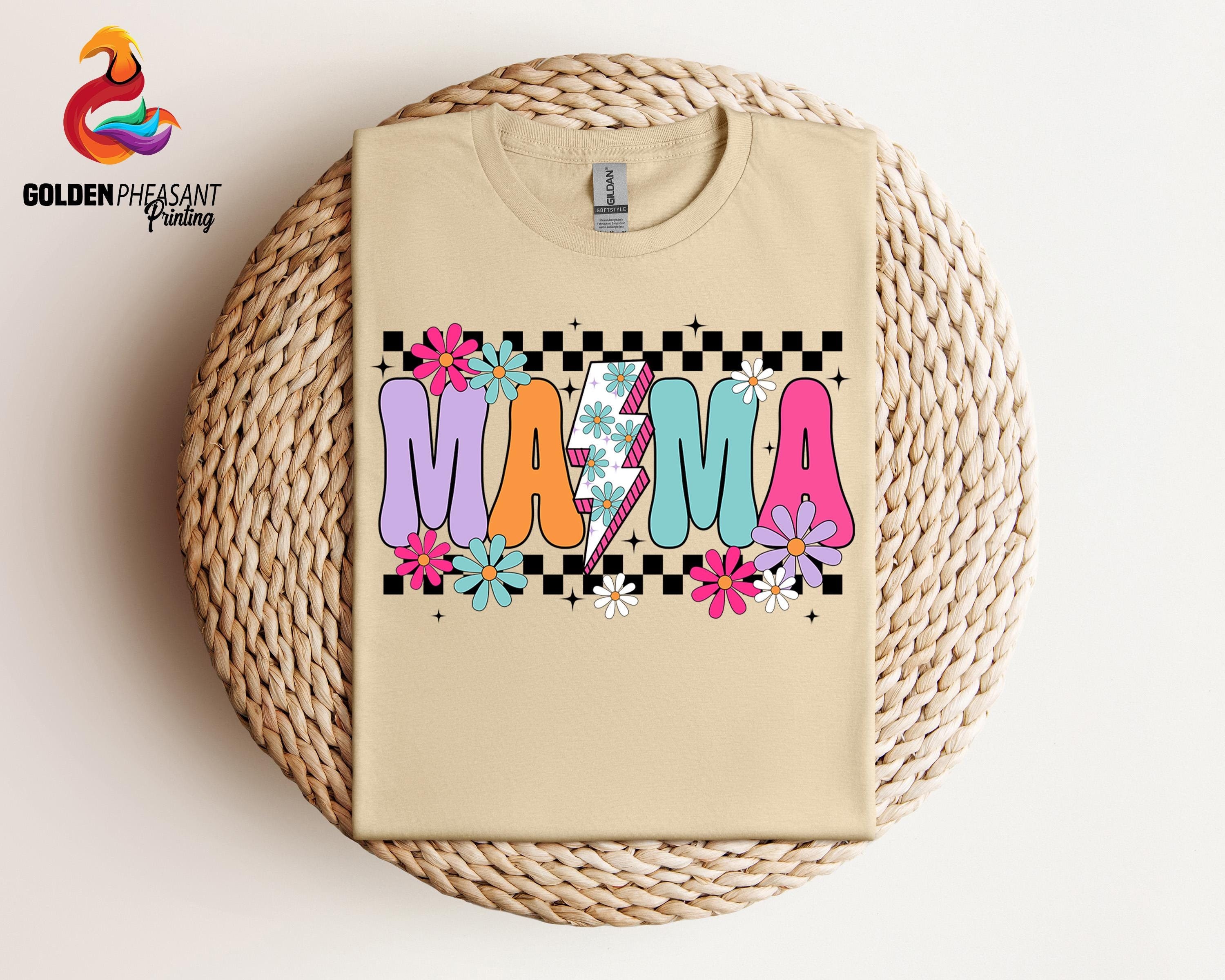 floral mama sweatshirt retro checkered mom shirt lightning bolt design for mothers day gifts and mom life leyfy scaled