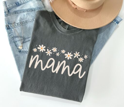 floral mama t shirt for first mothers day pregnancy announcement cute mom life shirt unique gift for new moms