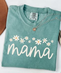 floral mama t shirt for first mothers day pregnancy announcement cute mom life shirt unique gift for new moms hkrxi