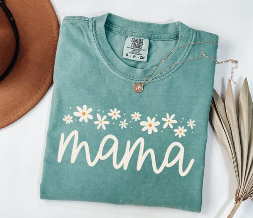 floral mama t shirt for first mothers day pregnancy announcement cute mom life shirt unique gift for new moms