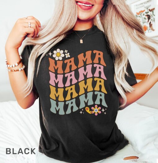 floral mama t shirt for mom life mothers day gift cute mom shirt vintage floral design hd05m