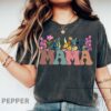 Floral Mama T-shirt for Mom Life Mothers Day Gift Cute Mom Shirt Vintage Style Floral Print Tee