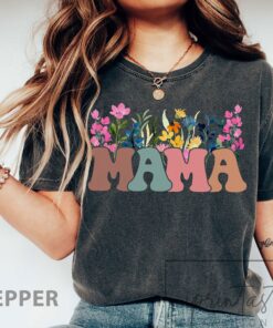 floral mama t shirt for mom life mothers day gift cute mom shirt vintage style floral print tee dib16