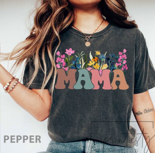 floral mama t shirt for mom life mothers day gift cute mom shirt vintage style floral print tee dib16