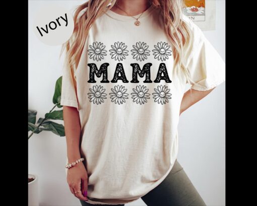 floral mama t shirt for mothers day birthday gift from daughter cute mom life shirt baby shower gift iruga