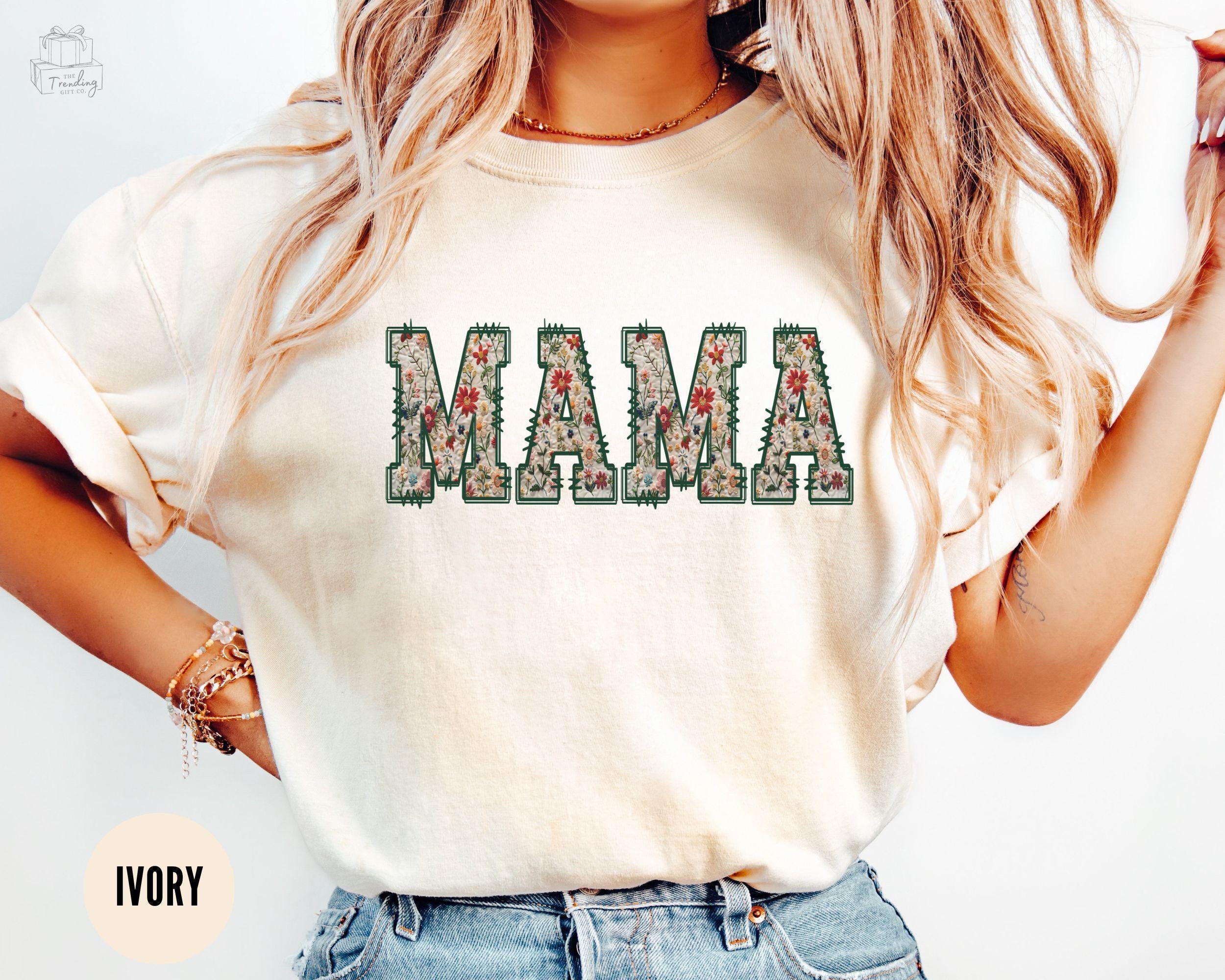 floral mama t shirt for mothers day cute cottagecore wildflower tee new mom christmas gift pregnancy announcement 6giew