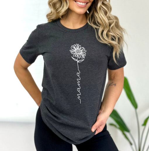 floral mama t shirt for mothers day cute flower tee best mom ever shirt new mom gift wildflower mom t shirt