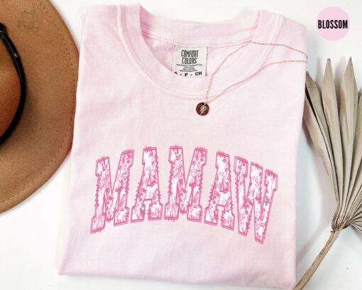 floral mamaw shirt for grandma personalized mothers day gift cute mamaw t shirt christmas gift for grandma
