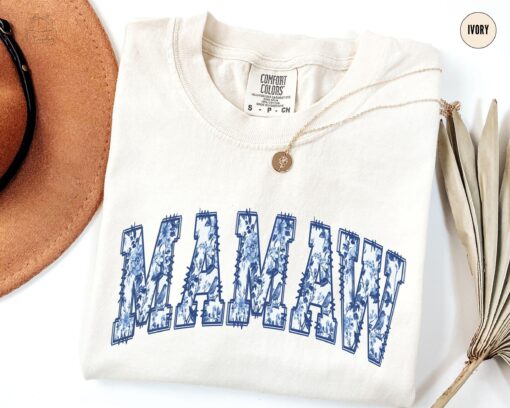 floral mamaw shirt for grandma vintage style tee mothers day gift christmas present unique mamaw t shirt cwkf2