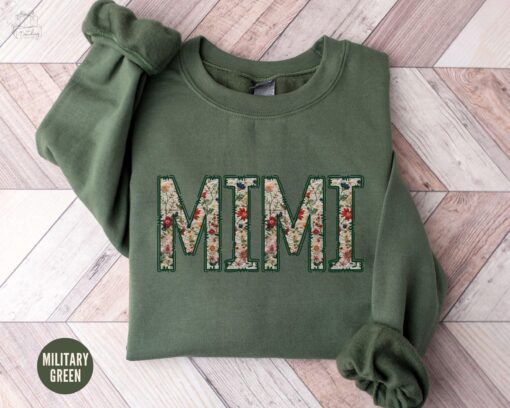 floral mimi sweatshirt custom grandma shirt best mimi gift for mothers day and christmas crewneck top 8iged