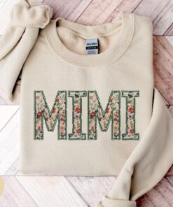 floral mimi sweatshirt custom grandma shirt best mimi gift for mothers day and christmas crewneck top tal7x