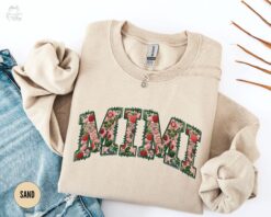floral mimi sweatshirt for grandma best mimi shirt mothers day gift cute vintage style grandma apparel gu5xh