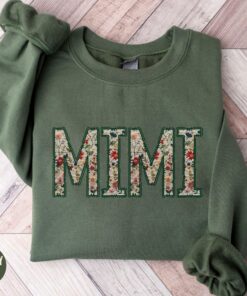 floral mimi sweatshirt for grandma best mimi shirt mothers day gift personalized grandma gifts crewneck sweatshirt yi3nx