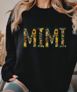 floral mimi sweatshirt with sunflower design best grandma gift for mothers day or christmas unique mimi crewneck kpzqr