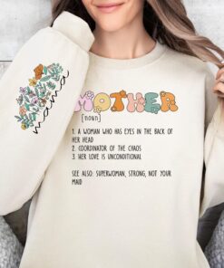 floral mom life sweatshirt with mother definition cute mom shirt for valentines day and everyday wear fa7es