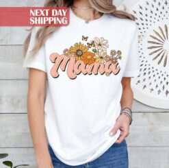 floral mom shirt butterfly design for moms and moms to be best mama shirt trendy gifts for mothers day liuv8