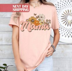 floral mom shirt butterfly design for moms and moms to be best mama shirt trendy gifts for mothers day uflz8
