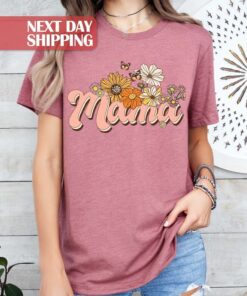 floral mom shirt butterfly design for moms and moms to be best mama shirt trendy gifts for mothers day xgtrm